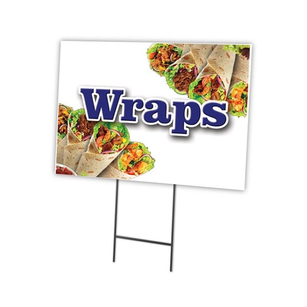 Wraps Yard Sign & Stake outdoor plastic coroplast window, C-1824-DS-Wraps